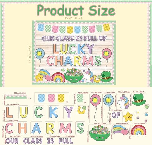 مجموعة ديكورات لوحة الإعلانات لعيد القديس باتريك مع حدود ديكور الفصل الدراسي Lucky Shamrock للمعلمين، القواطع الأيرلندية اللطيفة لعيد القديس باتريك للمدرسة والفصل الدراسي وديكور لوحة الإعلانات in Kuwait