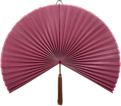 Chicvillage Bamboo Wall Fan Decor - 60" Handmade Woven Bamboo Wall Hanging Fan, Large Japanese Fan Wall Decor for Above Bed, Boho Natural Asian Wall Art, Lightweight & Easy to Hang, Green in Kuwait