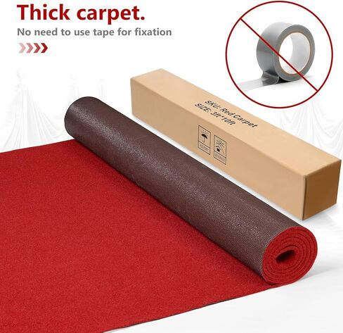 PBHEPJ 3ft x 10ft Extra Thick Red Carpet Runner for Party & Hollywood, Festival Celebration, Wedding, Graduation Ceremony, Award Ceremony, VIP Reception, Heavy-Duty, Non-Slip TPR Rubber in Saudi Arabia