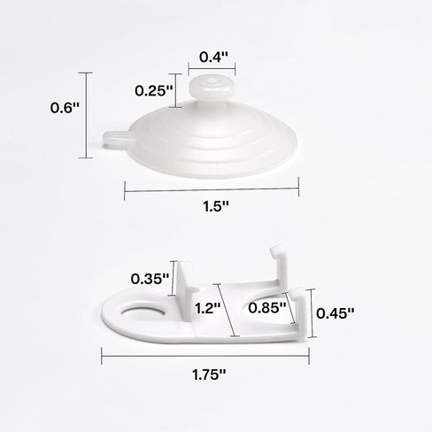 LazBlinds Pleated Blinds Accessory Set - 4Pcs White Suction Cups and 4Pcs Bracket in Saudi Arabia