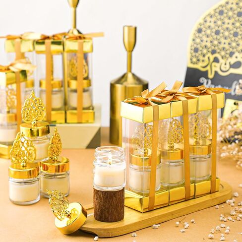 Hoolerry 12 قطعة من هدايا عيد رمضان، شمعة عيد مبارك، زينة رمضان، هدية تأمل إسلامية إسلامية، شموع لافندر معطرة، هدايا ليلية إسلامية للعائلة، ديكور احتفالات الطاولة المنزلية in Kuwait