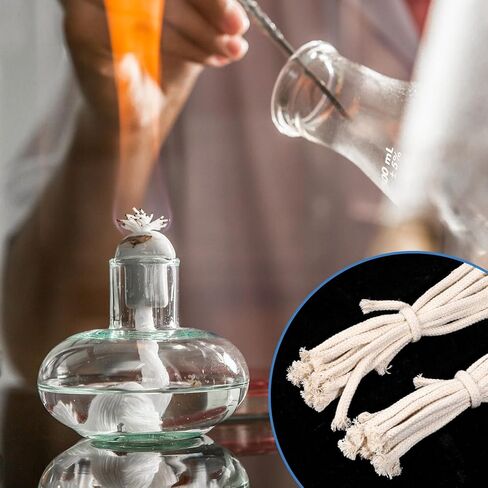 30Pcs 1/4" (6mm) Round Cotton Oil Lamp Wicks Replacement for Candle Wick Braided for Alcohol Kerosene Torches Lantern DIY Handmade Candle Making Supplies in Saudi Arabia