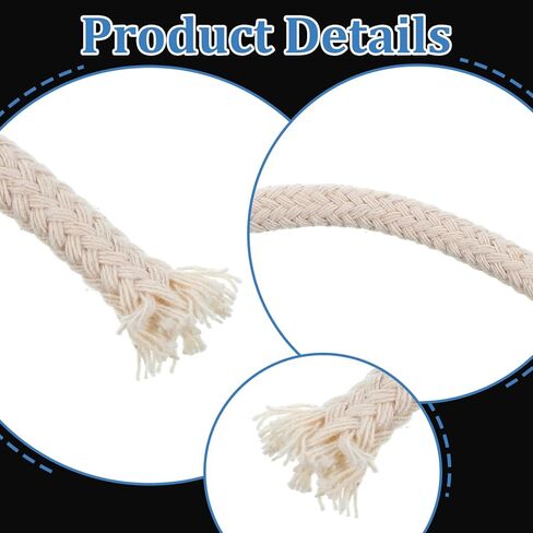 30Pcs 1/4" (6mm) Round Cotton Oil Lamp Wicks Replacement for Candle Wick Braided for Alcohol Kerosene Torches Lantern DIY Handmade Candle Making Supplies in Saudi Arabia