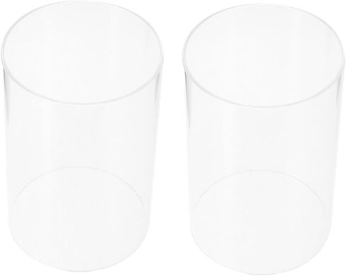 Gatuida 2pcs Glass Candle Shades Open Ended Covers for Pillar Candles Enhance Ambiance Soft Flame Glow Safe and Glass Material in Saudi Arabia