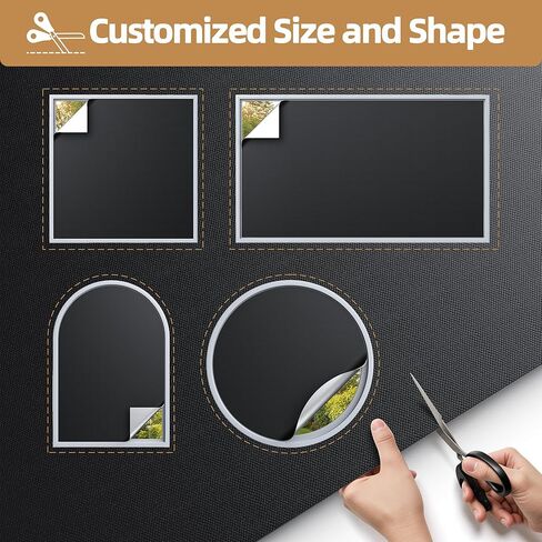 Magnetic Blackout Window Cover 40" x 58" Portable Blackout Curtains for Bedroom, Temporary Black Out Shades Window Privacy Film No Drill Black Out Blinds for Baby Nursery Travel Skylight - Blacks in Saudi Arabia