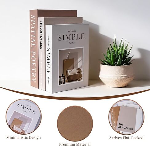3Pcs Decorative Books, Coffee Table Books for Table Decor or Shelf Decor, Fake Books for Home Decoration in Saudi Arabia