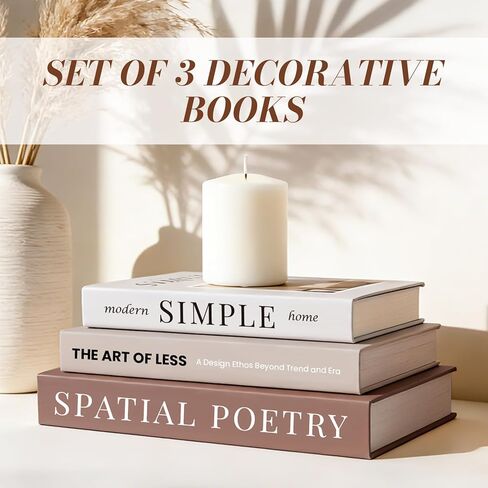 3Pcs Decorative Books, Coffee Table Books for Table Decor or Shelf Decor, Fake Books for Home Decoration in Saudi Arabia