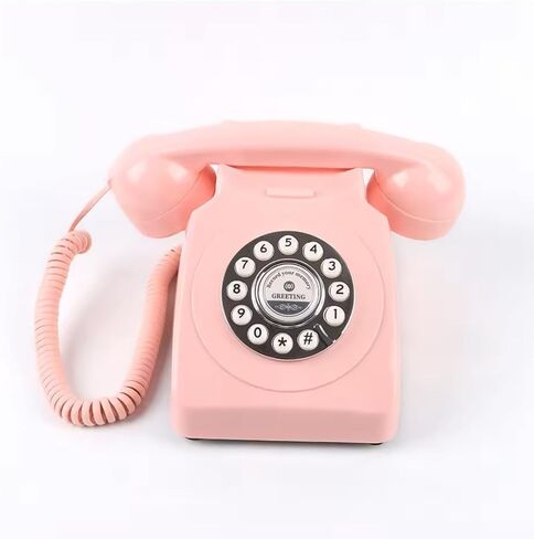 TelPal Voice Recording Audio Guest Book – Guest Book Phone for Weddings, Bridal Showers, Anniversaries | Retro Telephone Voice Recorder | USB Rechargeable Memory Phone | Unique Wedding Gift (Pink) in Saudi Arabia
