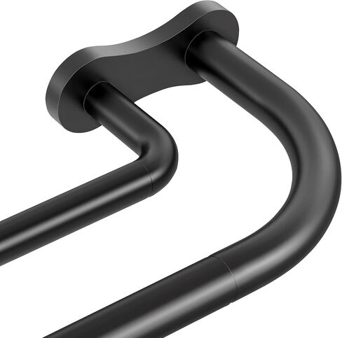 قضيب ستارة مزدوج، التفاف أسود حول قضبان ستائر مزدوجة للتعتيم للنوافذ من 48 إلى 84 بوصة، قضبان مزدوجة منحنية شديدة التحمل قابلة للتعديل لتعتيم الغرفة، جميع المعادن، دعامة من الألومنيوم in Kuwait