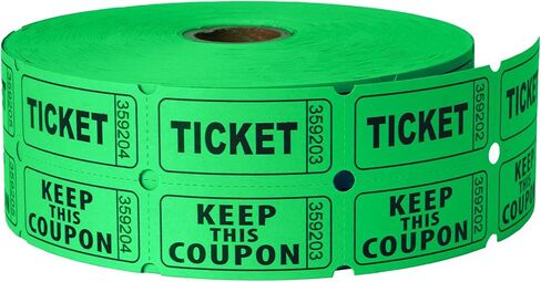 2200 Pcs (1100 Pairs) Raffle Tickets Double Roll, Blue 50/50 Raffle Tickets, Consecutively Numbered for Raffles, Events, Fundraisers, Carnivals & Classroom Activities in Kuwait