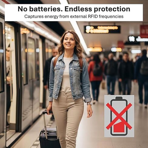 بطاقة حجب RFID من باسيفيك شيلد (عبوتان) | تأمين محفظتك | حماية متميزة من سرقة الهوية لبطاقات الائتمان والهوية وجواز السفر | NFC تماس in Kuwait