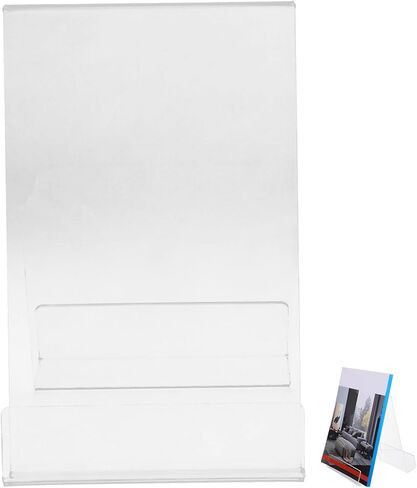 HANABASS A4 Double-Sided Thick Acrylic Book Rack with Panel, Acrylic Book Stand and Phone Holder for Desk Organization and Reading Display in Saudi Arabia