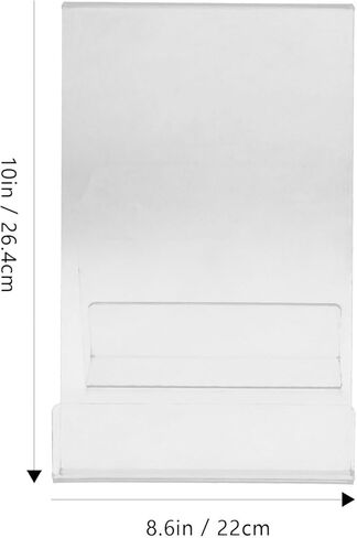 HANABASS A4 Double-Sided Thick Acrylic Book Rack with Panel, Acrylic Book Stand and Phone Holder for Desk Organization and Reading Display in Saudi Arabia