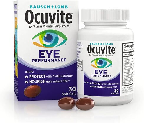 Ocuvite Bausch + Lomb Eye Performance Formula Soft Gels, 30 Count in Kuwait