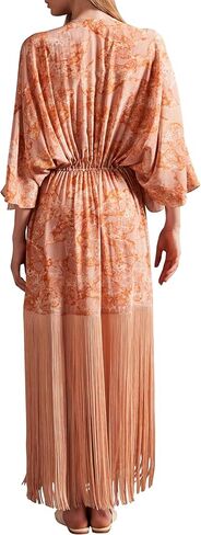ADRIANA DEGREAS Sea Bubbles Long Robe With Fringes in Saudi Arabia