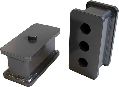 MAX TRAC SUSPENSION'S Part# 812225 is A Pair of 2.5" Lift Blocks FABRICATED from Steel & Powder Coated Grey in Saudi Arabia