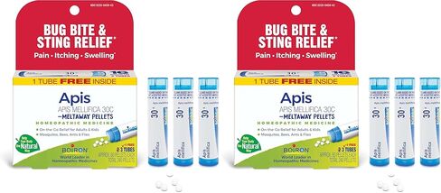 Boiron Apis Mellifica 30C دواء المعالجة المثلية للتخفيف من الألم والحكة وتورم لدغات الحشرات أو اللسعات - 3 عدد (240 حبة) in Kuwait