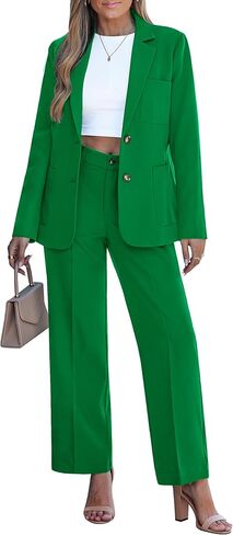 luvamia Pants Suits for Women Dressy 2 Piece Set Business Casual Outfit Professional Long Sleeve Office Work Blazer Sets in Saudi Arabia
