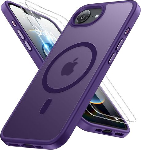 Miracase for 17 Pro Max Phone Case with Screen Protector [Compatible with MagSafe] Slim Thin Phone Case Military-Grade Protected for 17 ProMax Cover Bumper, Black in Saudi Arabia