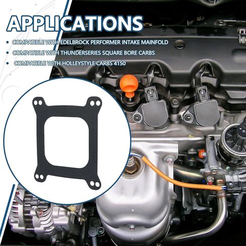 AUGSHY 12 Pack Carburetor Gasket Bulk 4 bbl 1/16" Thick Compatible with SBC BBC 350 Carburetor Gaskets Carb Gasket for Enhanced Engine Sealing Performance in Saudi Arabia