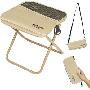 2IN1 Folding Stool & Crossbody Bag for Outdoor - Lightweight Collapsible Stool Purse Chair with 2 Pockets Small Portable Chair Camping Stools Hiking Fishing Beach Backpacking Gardening BBQ Picnics in Saudi Arabia