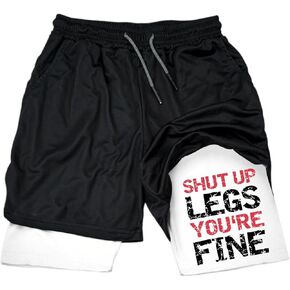 أطلق شورت الأداء 2 في 1 للرجال من The quackin، شورت تمرين مبتكر مع جيوب، أغلق الأرجل، أنت ملابس رياضية جيدة in Kuwait