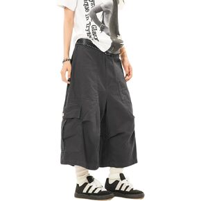 السراويل البضائع Y2k الرجال فضفاض Jorts السراويل الجرونج الملابس فضفاضة طويلة Jorts الهيب هوب السراويل الشارع الشهير in Saudi Arabia