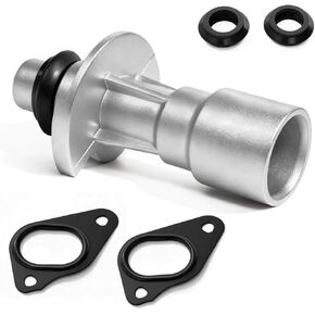 Upgrade Aluminum Engine Oil Cooler Inlet Connector Replace# LR049370 LR011997 LR030593 Compatible with Land Rover Range Rover/Sport LR4, Cooler Pipe Tube Includes Two Water Pump Gaskets in Kuwait