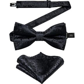 DiBanGu Bow Ties for Boys Pre Tied Toddler Bowties with Pocket Square Set for Wedding Party Tuxedo in Kuwait
