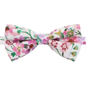 Floral Bow Tie for Boys Girls, Pre-tied Kids Bowtie Adjustable Cotton Toddler Bow Tie Age 8-14 for School Daily Trip in Saudi Arabia