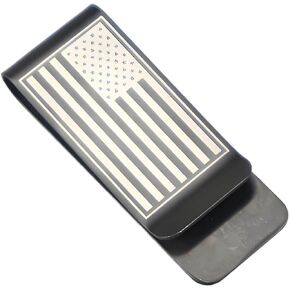Small Men's Slim Money Clip, Stainless Steel Credit Business Card Holder, Pocket Cash Wallet (black) in Kuwait