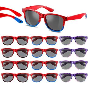 12 Pcs Spider Sunglasses Plastic Sunglasses for Spider Party Favors Goodie Bags Stuffers Birthday Gifts (Blue,Black,Purple) in Kuwait