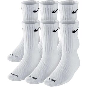 Nike Dri-Fit Cushion Crew Training Socks White Adult 8-12 Unisex (2025) in Saudi Arabia