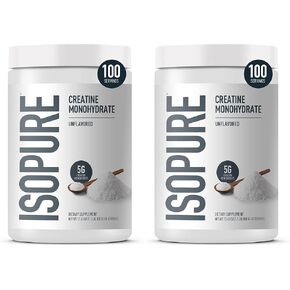 Isopure Unflavored Creatine Monohydrate Powder, Zero Added Ingredients, No Calories, 5g Creatine Monohydrate per scoop, 100 Servings, 500g in Saudi Arabia