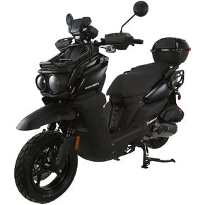 HHH ترقية خزان 200 EFI سكوتر TANK 200 دراجة نارية 200cc دراجة نارية سكوتر دراجة الشارع أوتوماتيكية بالكامل مع مطابقة الجذع الخلفي (أسود) in Kuwait