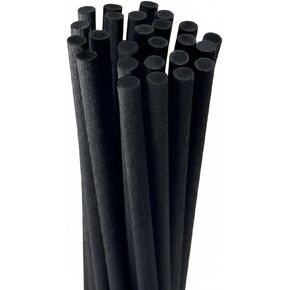 Thick Black Fiber Diffuser Reeds, 6mm Thick, 10 Inch, 25pcs, Black Diffuser Sticks for Fragrance Oils, Essential Oils (Black, 6mm) in Saudi Arabia
