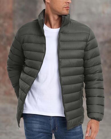 Cityork Men's Puffer Jacket Lightweight Winter Coats Water-Resistant Insulated Puffy Jacket for Hiking Travel Snow in Saudi Arabia