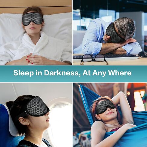 قناع النوم، قناع العين ثلاثي الأبعاد ذو محيط عميق 100% يحجب الأضواء قناع النوم الليلي قناع العين للنوم غطاء العين غطاء العين معصوب العينين مع حزام قابل للتعديل للسفر والقيلولة واليوجا in Kuwait