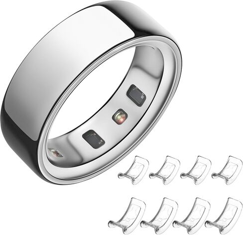 Invisible Sizer for Oura Ring Gen4/Gen3/Samsung Galaxy/Ultra Human Ring, Soft TPU Size Adjuster Compatible with OuraRing, Reusable Adhesive Spacer for Loose Rings, 6 Pack (Clear, M) in Kuwait