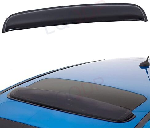 Set of 1 35" / 89cm (34" Between The Inner Edge) Universal Small Size Smoke Acrylic Tape-On Sun/Rain Guard Top Sun/Moon Roof Visor Fit 28“-34" Moonroof/Sunroof in Saudi Arabia