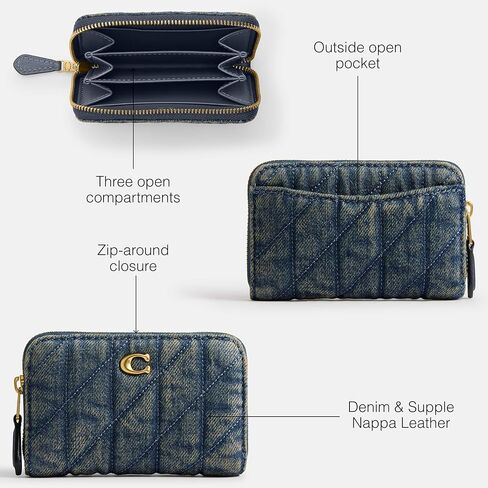 COACH Essential Small Zip Around Card Case with Quilting in Saudi Arabia