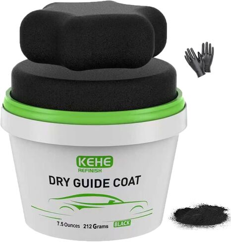 7.5 oz(212g) Black Dry Guide Coat Auto Body,Ultra-Fine Sanding Powder Coat Kit-Efficiently Detects Sanding Scratches, Pinholes in Body Fillers,Repairs Surface Imperfections and Dents in Saudi Arabia