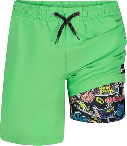 Quiksilver Boys Volley Swim Trunks with Compression Liner, UPF 50+ Sun Protection, Quick Dry Bathing Suit Shorts in Kuwait