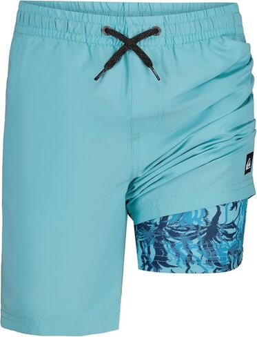 Quiksilver Boys Volley Swim Trunks with Compression Liner, UPF 50+ Sun Protection, Quick Dry Bathing Suit Shorts in Kuwait