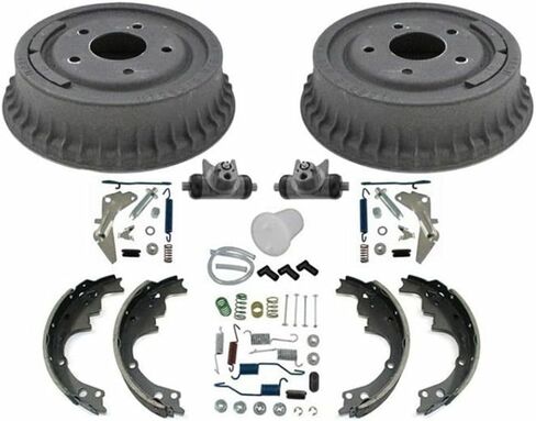 مجموعة أحذية طبول الفرامل سبرينج 9 قطع لبويك ريجال 1985-1987، لسيارة تشيفي لمونت كارلو 1985-1988، لسيارة أولدز لكتلاس سوبريم 1985-1988 88 خلفية يسار يمين قابلة للتحويل، تسليم سريع in Kuwait