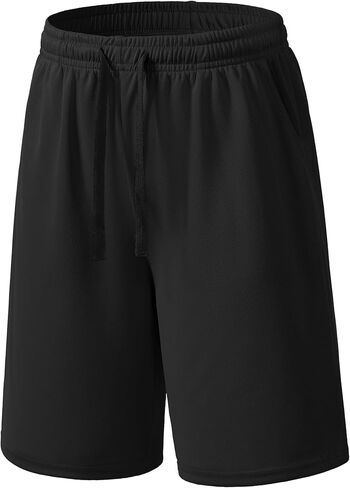 Auranso Boys Athletic Shorts Mesh Basketball Soccer Kids Youth Shorts Quick Dry Sport Active Clothes with Pockets in Saudi Arabia