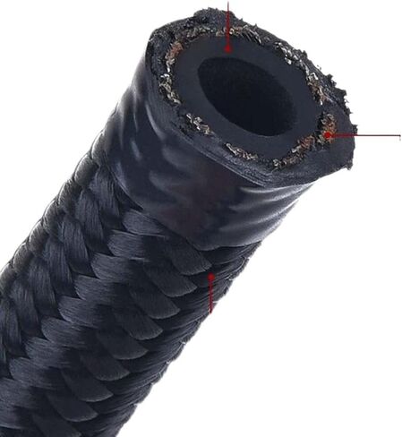 10FT AN6 طقم خرطوم خط وقود الزيت الأسود مع 10 قطعة تركيبات محول دوارة 0 45 90 180 درجة in Kuwait