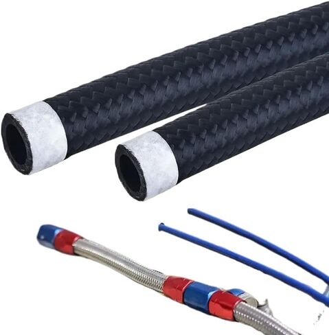 10FT AN6 طقم خرطوم خط وقود الزيت الأسود مع 10 قطعة تركيبات محول دوارة 0 45 90 180 درجة in Kuwait