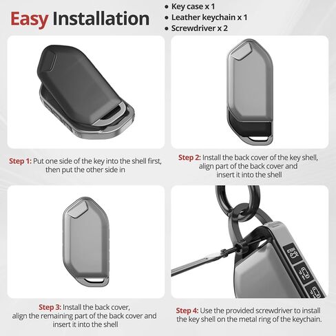 لملحقات غطاء Kia Key Fob - غطاء مفتاح TPU غير لامع مع سلسلة مفاتيح جلدية لـ Telluride، Carnival، K5 gt line، K5، Forte، K4، Sorento، Sportage والمزيد. (رمادي غير لامع، موديل 1) in Kuwait