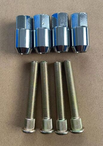 4PCS (3/8-24 * 2.68") Front Wheel Studs Bolts 7518654 with Lug Nuts 7547309 Replacement for 2008 2009-2014 Polaris RZR 800, S800 UTV; RZR 570 2012-2013 in Saudi Arabia